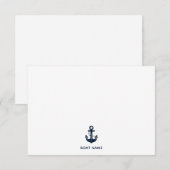 Custom Nautical Boat Name Anchor サンキューカード (正面/裏面)