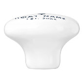 Custom Nautical Boat Name Anchor セラミックノブ (側面)