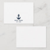 Custom Nautical Boat Name Anchor ノートカード (正面/裏面)