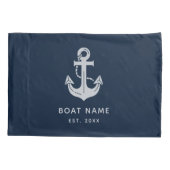 Custom Nautical Boat Name Anchor 枕カバー (裏面)