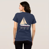 Custom Nautical Matching Family Boat Trip トライブレンドＴシャツ (裏面全面)