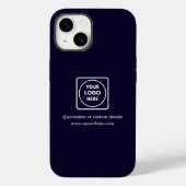 Custom Navy Blue Business Logo iphone case Case-Mate iPhoneケース (裏面)