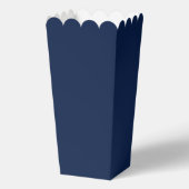 Custom Navy Blue Gold Graduation Party Popcorn フェイバーボックス (裏面)