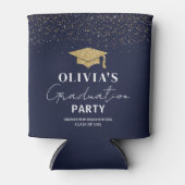 Custom Navy Blue Graduation Party 缶クーラー (正面)