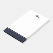 Custom navy blue white personalized preppy stylish ポストイット (アングル)