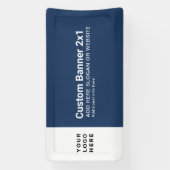 Custom Navy Business Logo Professional 2x1 横断幕 (縦)