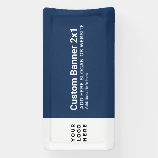 Custom Navy Business Logo Professional 2x1 横断幕 (縦)