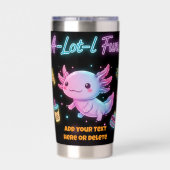 Custom Neon Axolotl A-Lot-l Fun Tumbler 保温保冷タンブラー (背面)