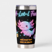 Custom Neon Axolotl A-Lot-l Fun Tumbler 保温保冷タンブラー (正面)