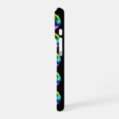 Custom Neon Glass Name Retro Glow 80s iPhoneケース (左側面)