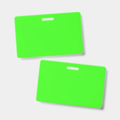 Custom Neon Green Badge – Bold ID Tag バッジ (表裏)