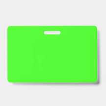 Custom Neon Green Badge – Bold ID Tag
