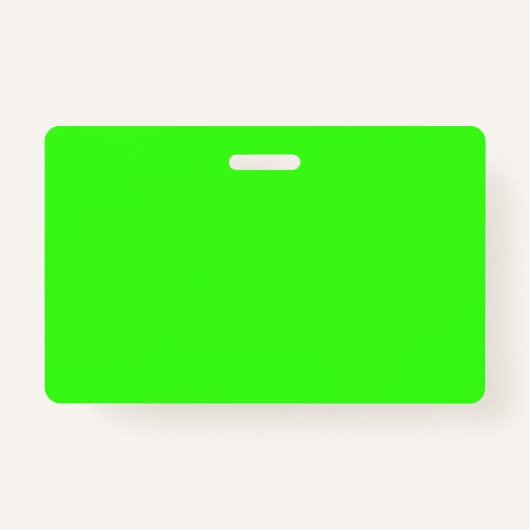 Custom Neon Green Badge – Bold ID Tag バッジ (正面)