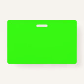 Custom Neon Green Badge – Bold ID Tag バッジ (裏面)