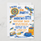 Custom Nerf War Birthday Invitation  招待状 (正面)