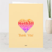 Custom Netball Coach サンキューカード (裏面)