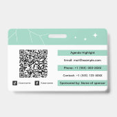 Custom Networking Event Badge ID バッジ (裏面)
