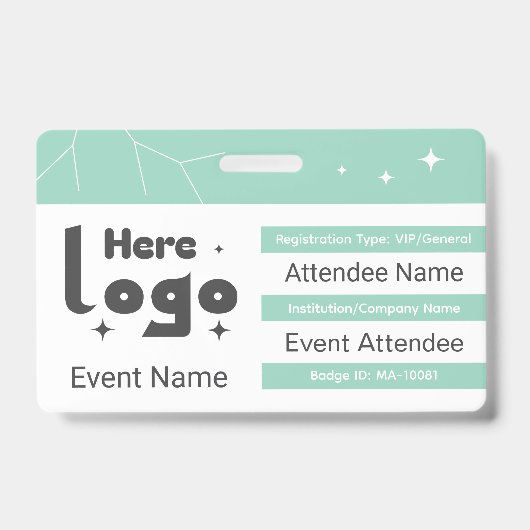 Custom Networking Event Badge ID バッジ (正面)