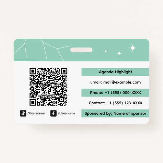 Custom Networking Event Badge ID バッジ (裏面)