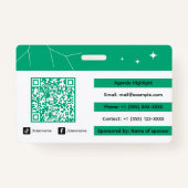 Custom Networking Event QR Code バッジ (裏面)