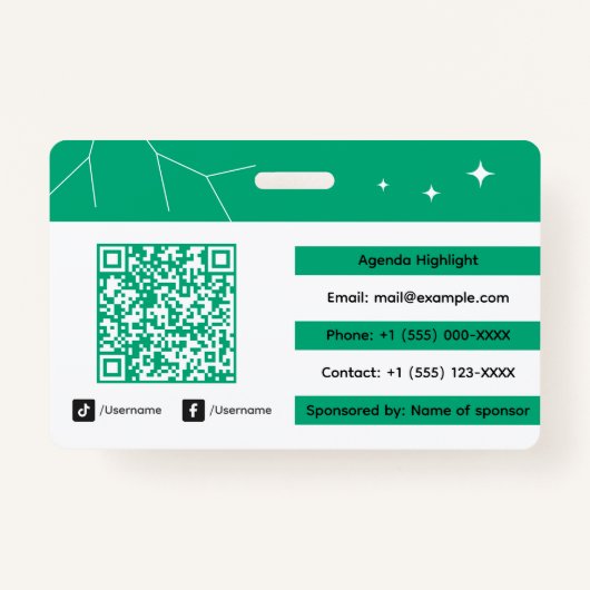 Custom Networking Event QR Code バッジ (裏面)