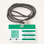 Custom Networking Event QR Code バッジ (裏面ランヤード)
