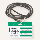 Custom Networking Event QR Code バッジ (正面ランヤード)