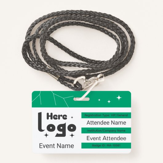 Custom Networking Event QR Code バッジ (正面ランヤード)