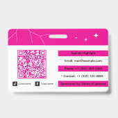 Custom Networking Event QR Code バッジ (裏面)