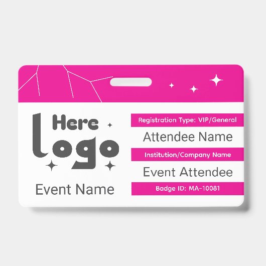 Custom Networking Event QR Code バッジ (正面)