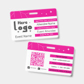 Custom Networking Event QR Code バッジ (正面＆裏面)