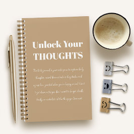 Custom Neutral Journal | Unlock Your Thoughts ノートブック