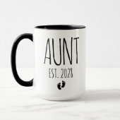 Custom New Aunt and Uncle Mug Set Baby Reveal Gift マグカップ (左)
