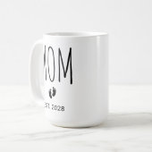 Custom New Baby Reveal | Modern Script Mommy Daddy コーヒーマグカップ (正面左)