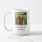 Custom New Dog Dad Mug | Pet Photo & Name Gift コーヒーマグカップ (左)