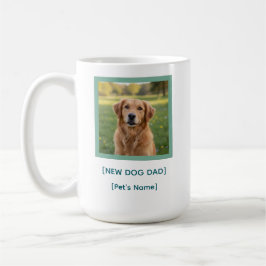 Custom New Dog Dad Mug | Pet Photo & Name Gift コーヒーマグカップ
