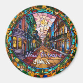 Custom New Orleans Bourbon Street Dated  マグネット (正面)