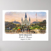Custom New Orleans Wall Art, Louisiana Poster ポスター (正面)