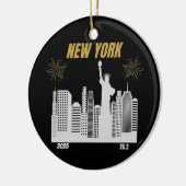 Custom New York 2025 Marathon Runner Gift セラミックオーナメント (左)