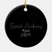 Custom New York 2025 Marathon Runner Gift セラミックオーナメント (裏面)