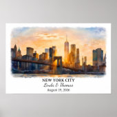 Custom New York City Wall Art, New York Poster ポスター (正面)