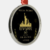 Custom New York Marathon Finisher Gift メタルオーナメント (右)