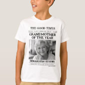 Custom Newspaper Shirt, Grandmother of the Year Tシャツ (正面)