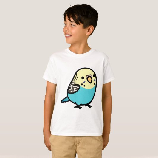 CUSTOM Niji the chubby Budgie Tシャツ (正面フル)