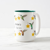 Custom North American Hummingbirds Christmas ツートーンマグカップ (正面右)