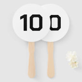 Custom Number | white Black Event Game Score  ハンドファン (正面&裏面)