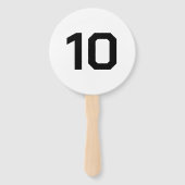 Custom Number | white Black Event Game Score  ハンドファン (正面)