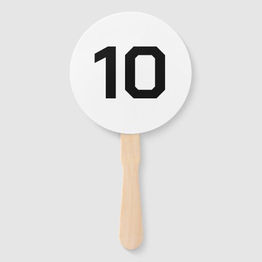 Custom Number | white Black Event Game Score  ハンドファン (正面)