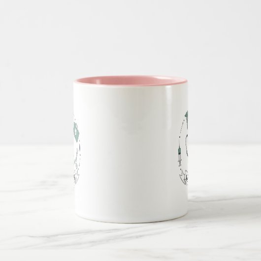 Custom Nurse Gift Mug ツートーンマグカップ (中央)