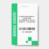 Custom Nurse ID Badge for Healthcare Employees バッジ (裏面)